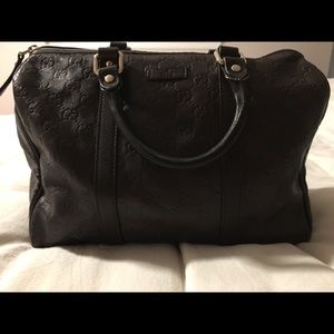 Gucci Boston Bag Satchel Microguccissima Brown